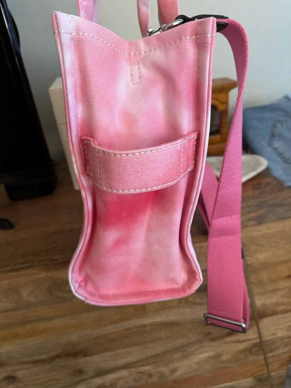 Marc Jacobs Pink Tie-Dye Canvas Medium Tote Bag - Picture 7 of 11